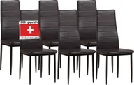 Krzesła - Albatros krzesła do jadalni MILANO zestaw 6 sztuk, brązowe - tapicerowane krzesło z pokryciem z imitacji skóry, nowoczesny stylowy design przy stole jadalnym - krzesło kuchenne lub krzesło do jadalni o dużej nośności do 110 kg - miniaturka - grafika 1