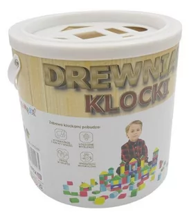 PROMO Klocki drewniane 100el 1005103 - Klocki - miniaturka - grafika 1