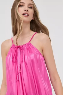 Bluzki damskie - Silvian Heach bluzka damska kolor różowy w pasy - grafika 1