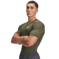 Koszulki męskie - UA HG Armour Comp SS - Marine OD Zielony//Biały - XS - miniaturka - grafika 1
