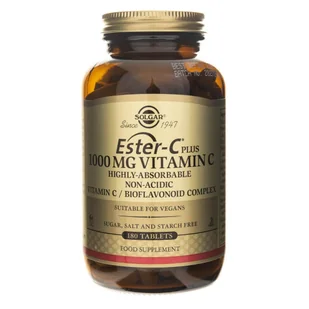 Solgar Ester C Plus 1000 mg Witaminy C - 180 tabletek SOL1053 - Witaminy i minerały - miniaturka - grafika 3