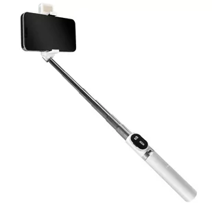 Kijek do selfie Bluetooth z funkcją statywu LinQ Wireless Remote Control biały - Selfie stick - miniaturka - grafika 1