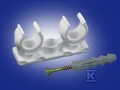 Inne mocowania - Uchwyt podwójny ze śrubą i kołkiem 16-18mm Onnline (10szt w opk) - miniaturka - grafika 1