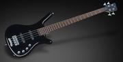 Gitary basowe - Warwick Corvette Basic 4-String, Solid Black High Polish, Active, Fretted gitara basowa - miniaturka - grafika 1