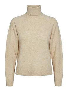 PIECES Damski sweter z golfem PCJULIANA, whitecap gray, L - Swetry damskie - miniaturka - grafika 1