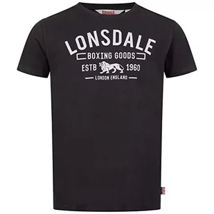 Lonsdale koszulka męska papigoe, czarny/szary, XL - Koszulki męskie - miniaturka - grafika 1