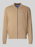 Swetry męskie - Kardigan ze stójką i zamkiem błyskawicznym - miniaturka - grafika 1