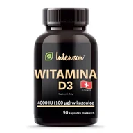 Witaminy i minerały - Intenson Witamina D3 4000 IU suplement diety 90 kapsułek 101598-uniw - miniaturka - grafika 1