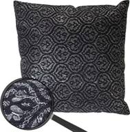 Poduszki dekoracyjne - Poduszka dekoracyjna barokowa, poduszka na sofę poduszka dekoracyjna z wypełnieniem, efekt czarnego połysku 45x45cm - miniaturka - grafika 1