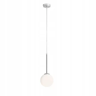 Lampa wisząca chrom szklana biała kula 14 cm punktowa do sypialni Aldex - Lampy sufitowe - miniaturka - grafika 1