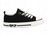 Buty dla dziewczynek - Trampki Buty Dziecięce Big Star Kk374045 Czarne 28 - miniaturka - grafika 1