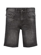 Spodenki damskie - TOM TAILOR Chłopcy bermudy jeans szorty 1031746, 10264 - Dark Stone Black Denim, 176 - miniaturka - grafika 1