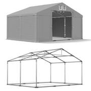 Altany ogrodowe - Namiot Magazynowy Całoroczny 4x4x2 Szary SUMMER PLUS MSD - miniaturka - grafika 1