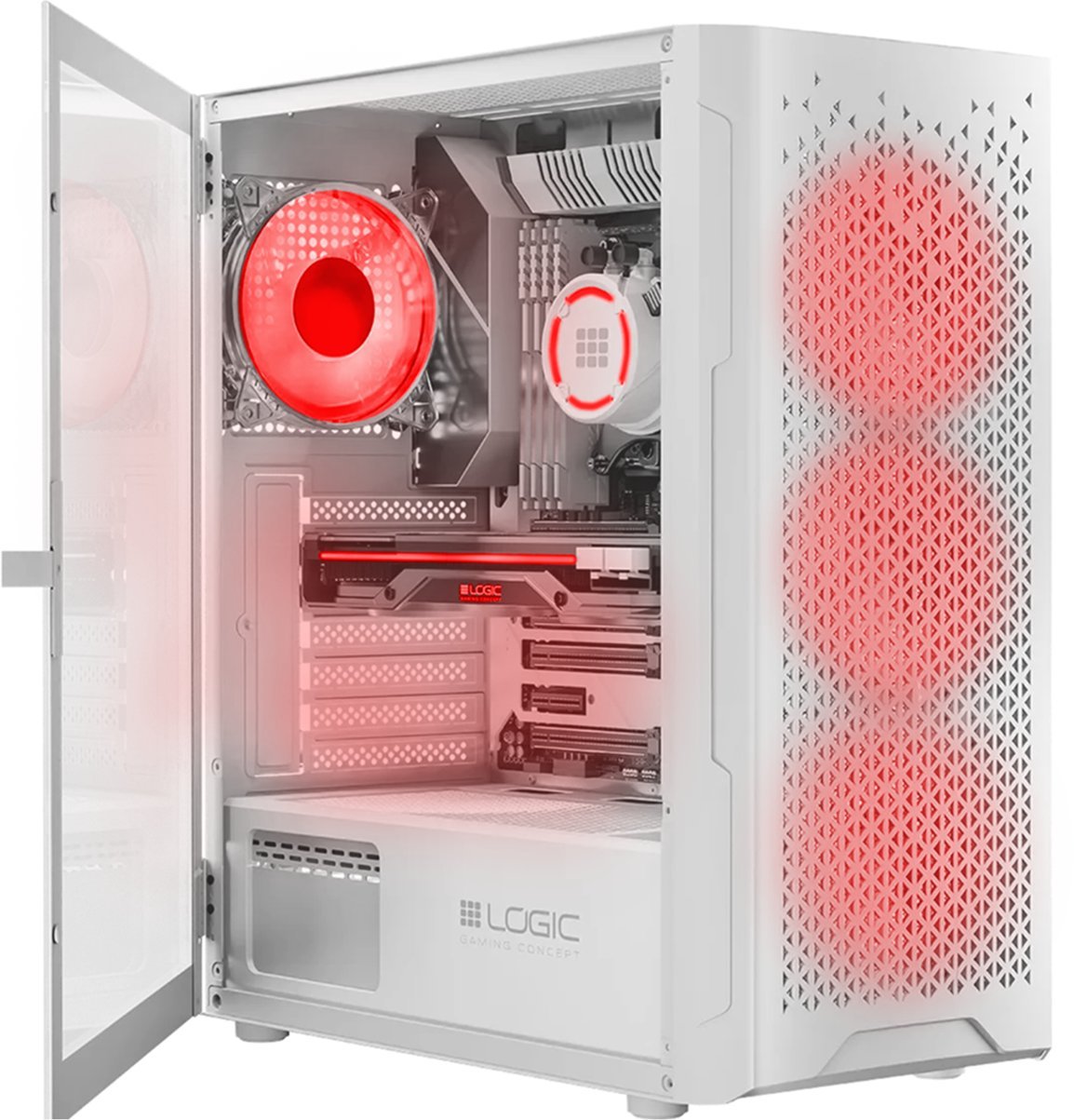 VIST White PC Ryzen 7 5700X RTX 5050 32GB SSD 1TB M.2 WIFI W11 DLSS 4