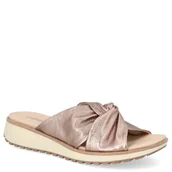 Klapki i japonki damskie - Wygodne klapki ze skóry - CAPRICE 9-27202-42 ZŁOTE - miniaturka - grafika 1