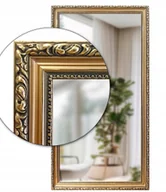 Lustra - Ekskluzywne lustro w STYLOWEJ ZŁOTEJ ANTYCZNEJ ramie drewnianej 150x50 L1 - miniaturka - grafika 1