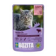 Mokra karma dla kotów - BOZITA Karma mokra dla kotów Senior 8+ kawałeczki w sosie 12 x 85 g Wołowina - miniaturka - grafika 1