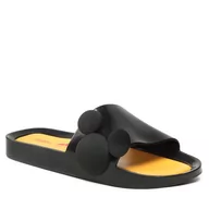 Klapki i japonki damskie - Klapki Melissa Beach Slide + Mickey A 33759 Black/Yellow AK225 - miniaturka - grafika 1