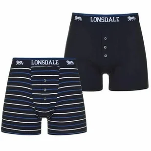 Lonsdale bokserki męskie, 2 sztuki, granatowe / paski, Rozmiar S - Majtki męskie - miniaturka - grafika 1