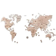 Zabawki interaktywne dla dzieci - Zabawka drewniana WOOD TRICK Theme 3D World map XXL WDTK070 (147 elementów) - miniaturka - grafika 1