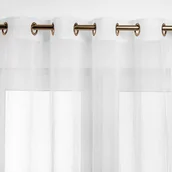 Firany - Firana KRESZ kolor biały styl klasyczny złote przelotki przelotki metalowe złote woal gnieciony 140x140 homede - SCURT/HOM/KRESZ - miniaturka - grafika 1