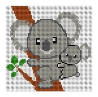 Pasmanteria - Kanwa z nadrukiem miś koala (1045) - miniaturka - grafika 1