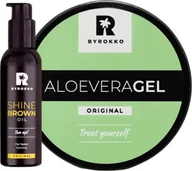Balsamy i kremy do opalania - Byrokko Byrokko Aloe Vera Żel Chłodzący + Shine Brown Oil - miniaturka - grafika 1