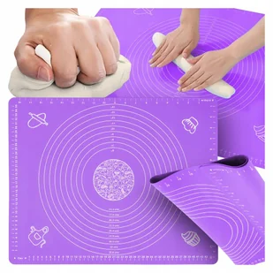 DUŻA STOLNICA SILIKONOWA MATA KUCHENNA PODKŁADKA ANTYPOŚLIZGOWA Z MIARĄ XL - Obrusy i serwetki - miniaturka - grafika 1