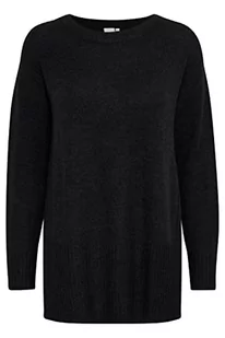 ICHI Damski sweter IHKAMARA Long LS, 194008/czarny, XS - Swetry damskie - miniaturka - grafika 1
