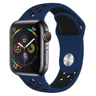 Akcesoria do smartwatchy - Wymienny pasek do smartwatcha Apple Watch Series 4 / 5 40 mm silikonowy niebieski - miniaturka - grafika 1