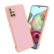 Etui i futerały do telefonów - Pokrowiec Do Samsung Galaxy A51 4G / M40s Etui w Glossy Róż - Złoto TPU Silikonowe Obudowa Case Cover Cadorabo - miniaturka - grafika 1