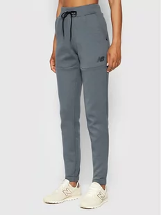 NEW BALANCE Spodnie dresowe MP21143 Szary Regular Fit - Spodnie sportowe męskie - miniaturka - grafika 1