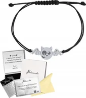 Koszulki i topy damskie - Radziszewska Jewellery Bransoletka Srebrna Nietoperz Halloween 925 Sznurek Prezent GRAWER ŻYCZENIA - miniaturka - grafika 1