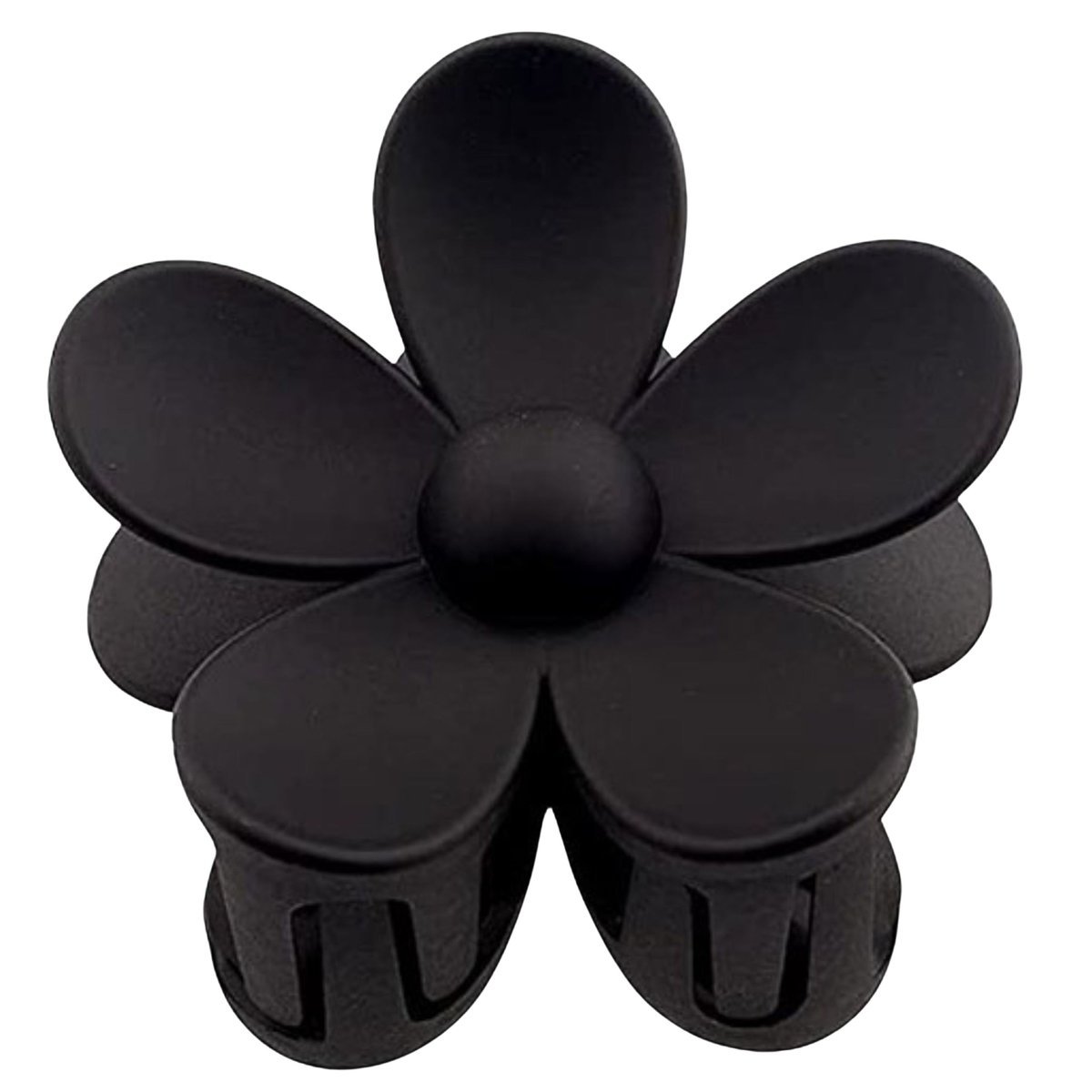 Klamra do Włosów Czarna Duży Kwiatek Spinka do Koka Lekka i Wytrzymała