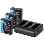 Ładowarki i akumulatory - Ładowarka trzykanałowa NEWELL SDC-USB-C + 3 akumulatory BCX-204 do DJI Osmo Action - miniaturka - grafika 1