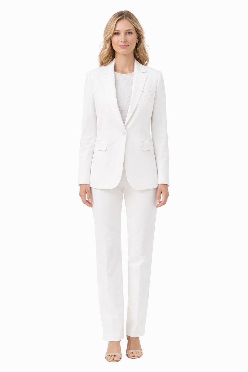 SILVIAN HEACH BIAŁY KLASYCZNY ŻAKIET Z GUZIKAMI I KIESZENIAMI 40 I1F