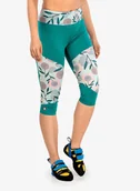 Sprzęt wspinaczkowy - Legginsy wspinaczkowe damskie Ocun Rhea 3/4 Leggings - green - miniaturka - grafika 1