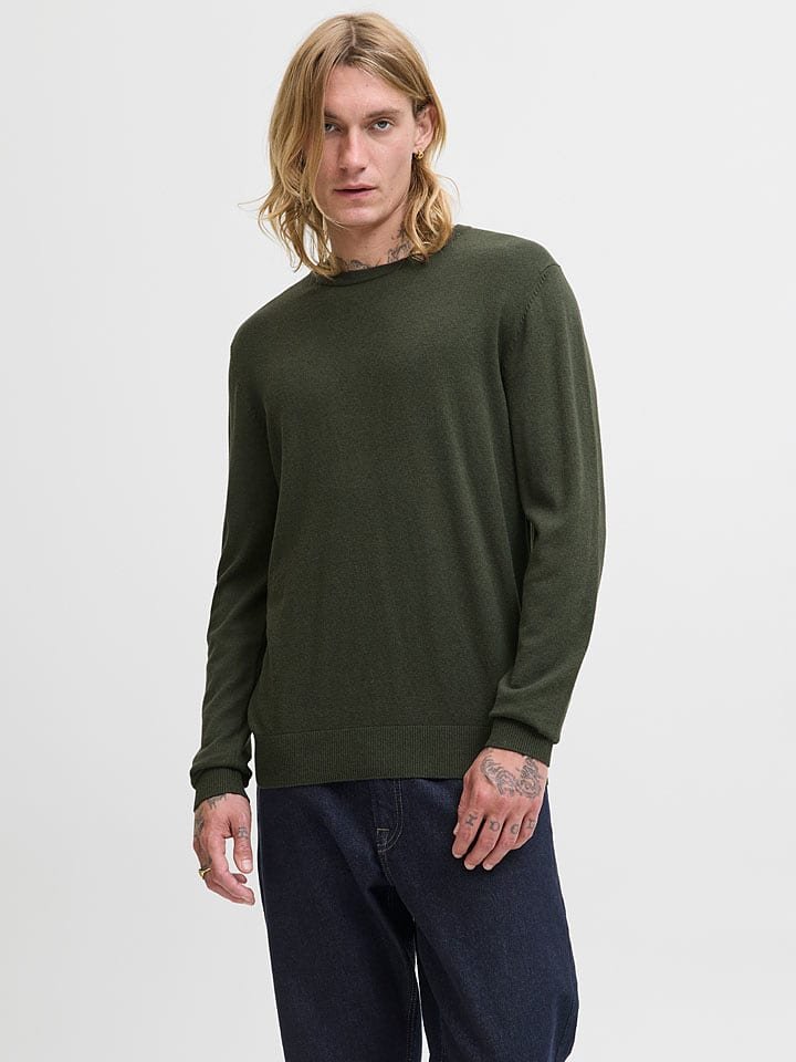 Jack & Jones Sweter w kolorze ciemnozielonym