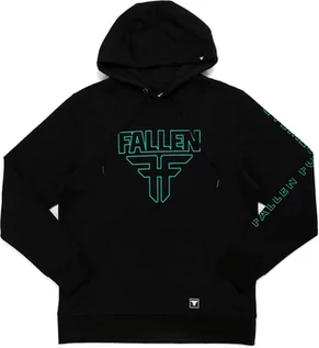 Bluzy męskie - bluza męska FALLEN INSIGNIA BOLD HOODIE Black/Aqua - grafika 1