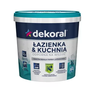 Dekoral Farba Akrylowa  Maleinak Plus Do Kuchni I Łazienek Biały Pojemność 1 L - Farby olejne i specjalne - miniaturka - grafika 2