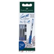 Faber-Castell Długopis automatyczny żelowy fast gel0,7 mm niebieski 2 szt. + wkład - Długopisy - miniaturka - grafika 1