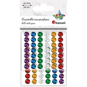 Zeszyty szkolne - Kryształki samoprzylepne okrągłe 7mm 78 szt mix - miniaturka - grafika 1