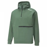 Koszulki sportowe męskie - Męski polar nierozpinany z kapturem PUMA RAD/CAL Polarfleece Half-Zip - zielony - miniaturka - grafika 1