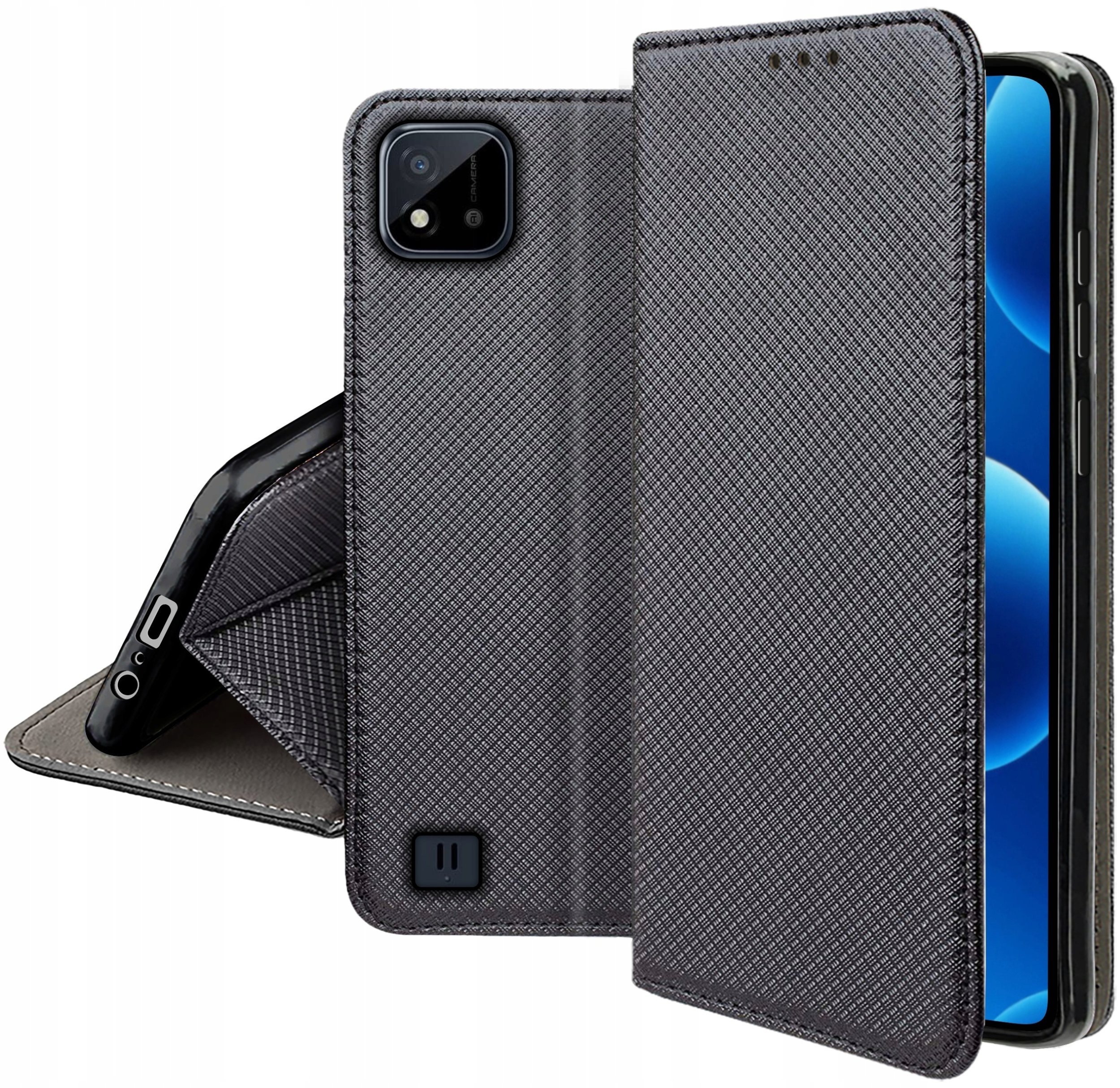 krainaGSM Etui Z Klapką Do Realme C11 2021 Zamykane Czarne Futerał
