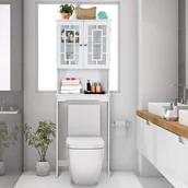 Szafki łazienkowe - Costway Costway Szafka łazienkowa nad toaletę BA7402 - miniaturka - grafika 1