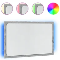 Lustra - vidaXL Lustro łazienkowe z LED, szary dąb sonoma, 60x8,5x38 cm - miniaturka - grafika 1