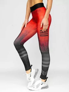 Czerwone legginsy damskie Denley 20433 - Spodnie sportowe damskie - miniaturka - grafika 1