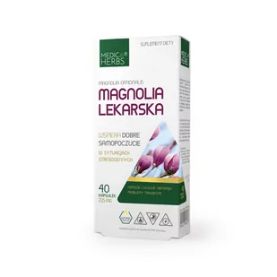 Magnolia lekarska 225 mg 40 kapsułek MEDICA HERBS - Układ nerwowy - miniaturka - grafika 1
