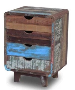 Szafka nocna z szufladami Faguram Reclaimed Wood - drewno z odzysku - Szafki nocne - miniaturka - grafika 1
