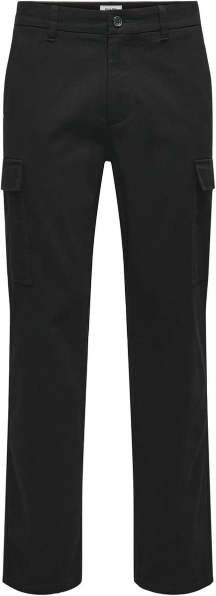 ONLY&SONS CZARNE SPODNIE CHINOS BOJÓWKI Z KIESZENIAMI 32/34 J9A